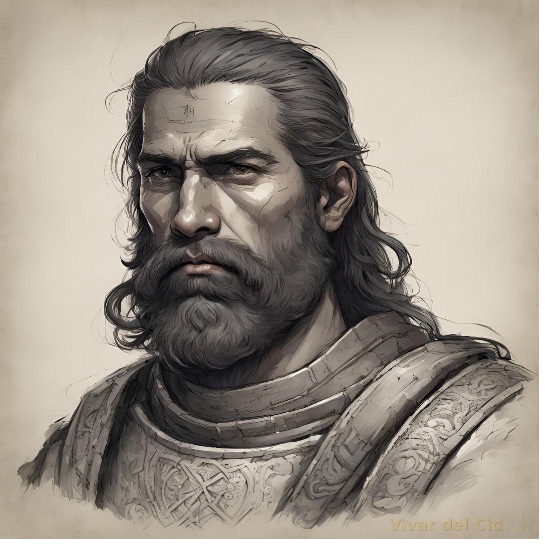 Retrato ilustrado de Rodrigo Díaz de Vivar